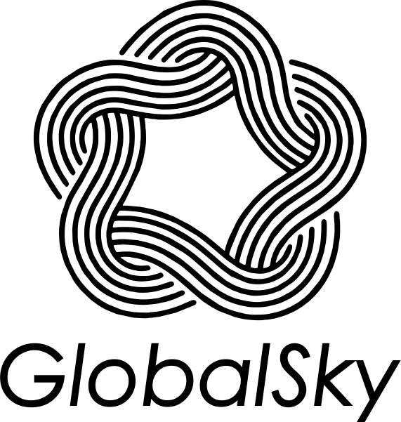 GlobalSky Vertical Logo without background